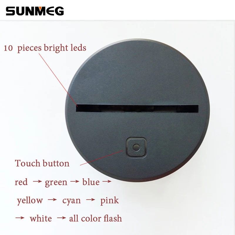 Spiderman shape Night Light 3D Stereo Vision Lamp Acrylic 7 Colors Changing USB Bedroom Bedside Night light Creative Desk lamp (3)