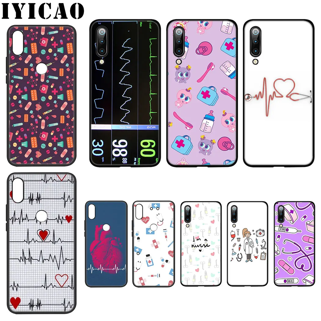 

IYICAO Nurse Medicine Health Heart Soft Case for Xiaomi Mi 6 8 9 SE A1 A2 Lite F1 9T A3 Pro CC9E CC9 MAX 3 5X 6X Cover