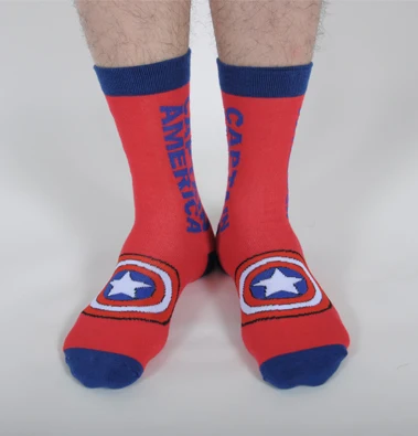 Классические мужские носки с черепами альтмана, Супермена, Бэтмена, Капитана Америки