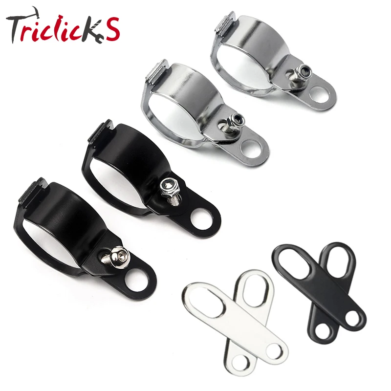 

Triclicks Motorbike Turn Signal Light Relocater Holder Fork Clamps+Shock Bracket Motorcycle Relocation Brackets Indicator Holder