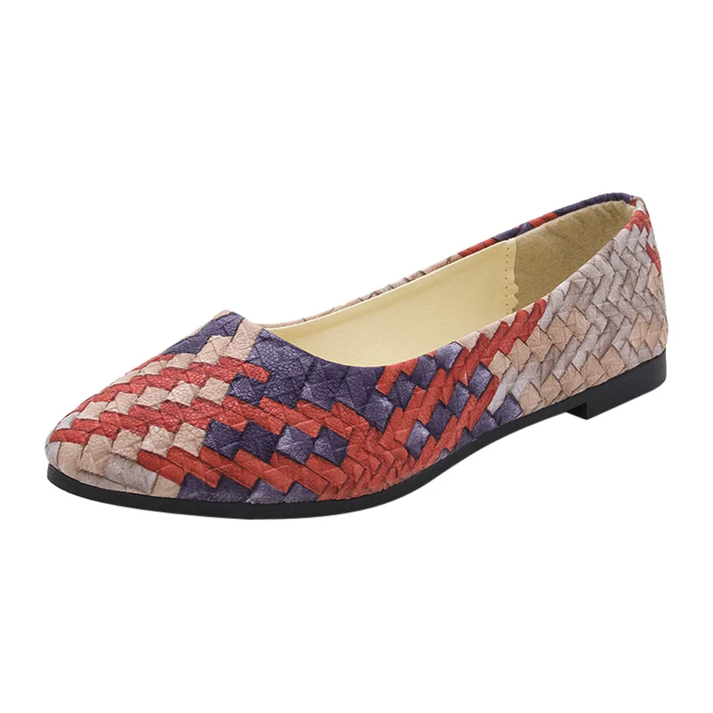 

Womail 2019 Summer Fashion Girl Spring Mixed Colors Casual Pointed Toe PU Shoes Female Student Flat Shoes Chaussures Femme