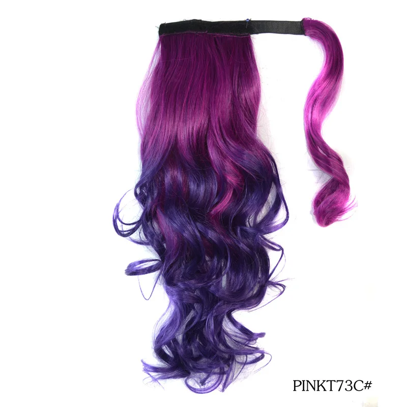 Rabo de Cavalo Envoltório em Torno do Cabelo Ondulado da Extensão do Rabo de Cavalo Jeedou Sintético Ondulado Extensão do 45cm Balayage Ombre Cor Bagunçado Estilo Boêmio da 20 Jeedou rabo de cavalo envoltório em torno