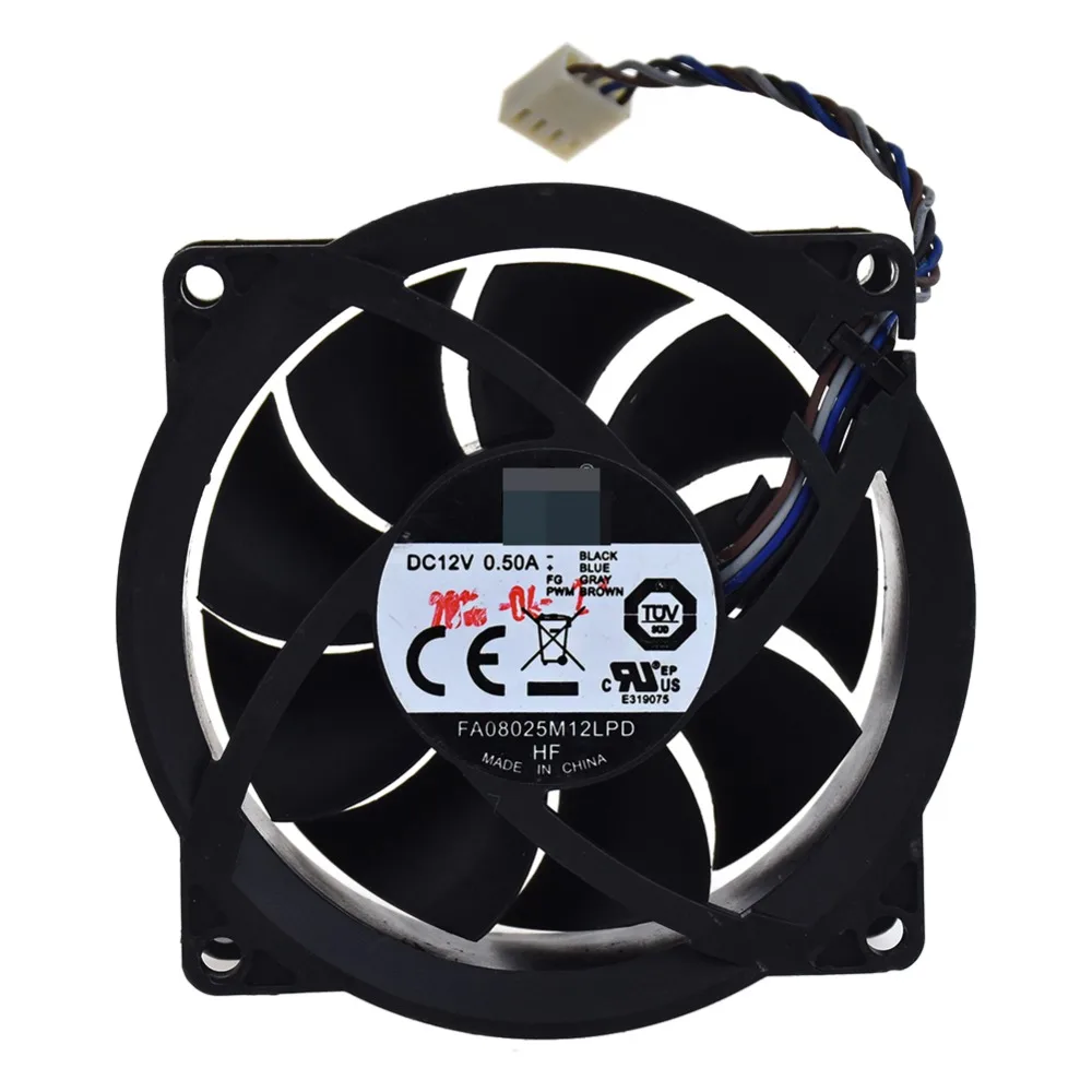 Для CoolerMaster FA08025M12LPD 12 В 0.50A 804057-001 80*80*25 мм вентилятор охлаждения 4pin Вентилятор охлаждения процессора кулер вентилятор радиатора