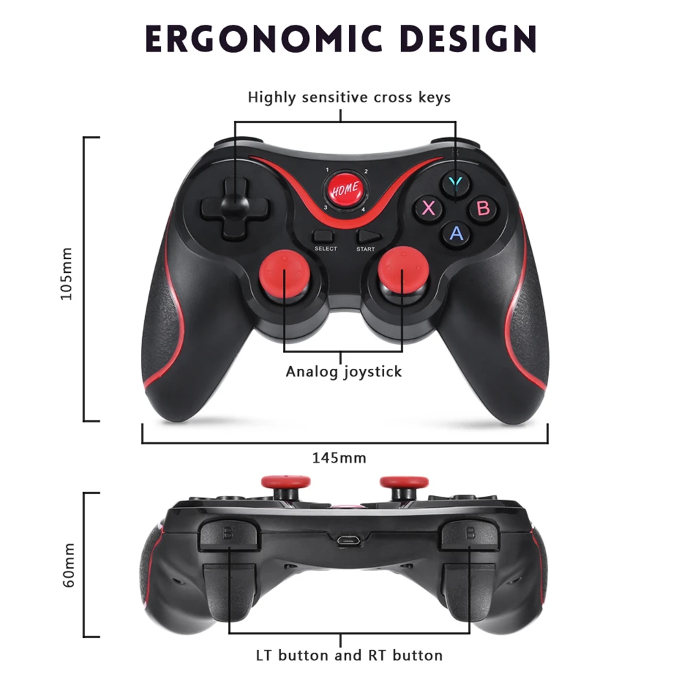 Gen Game X3 Game Controller Smart Wireless Joystick Bluetooth Android Gamepad Gaming Remote Control T3/S8 Phone PC Phone Tablet