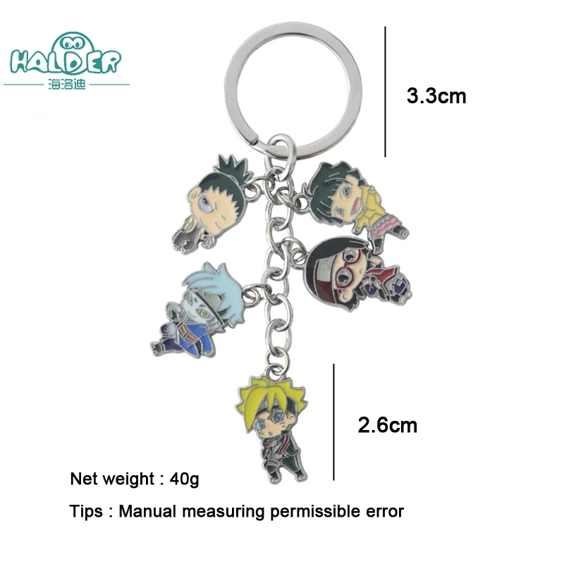

Anime Cartoon Naruto Next Generations Keychain Charm Cell Phone Strap Accessories Metal Alloy Toys Keychain