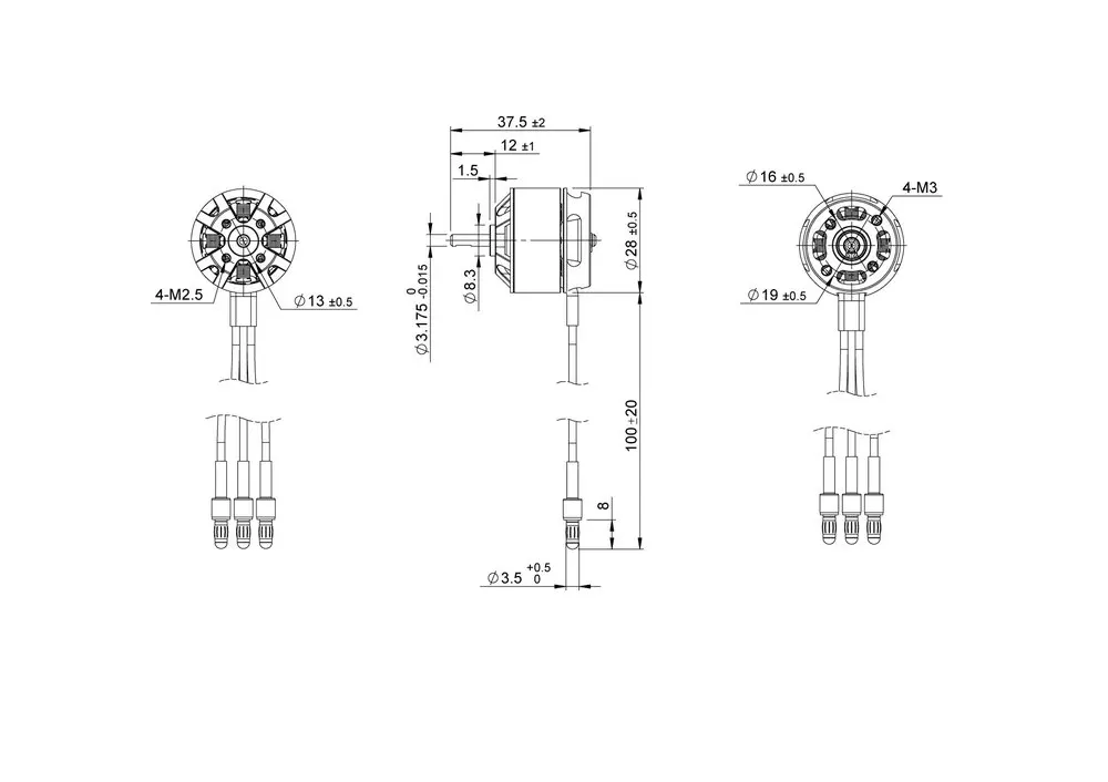 tomcat-p3701-brushless-motor-size