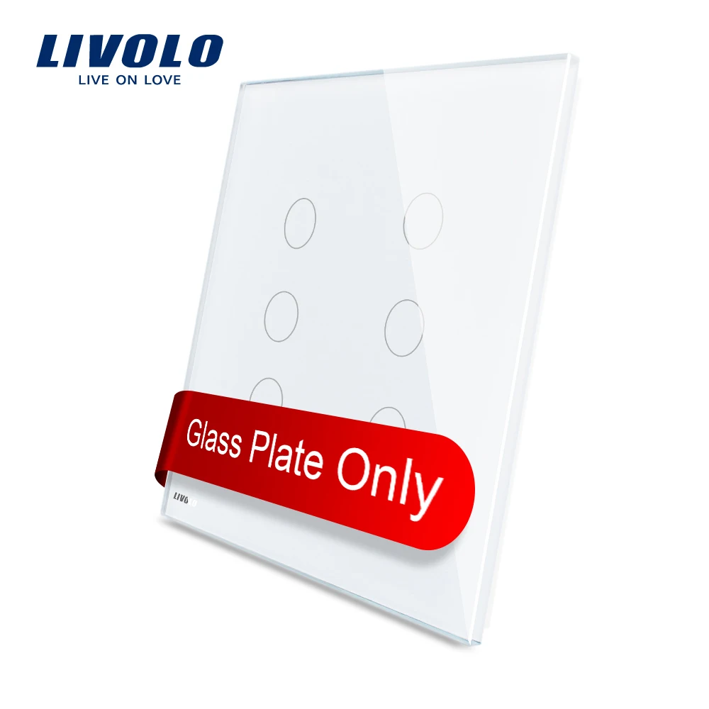 

Livolo US standard Luxury Black Crystal Glass, Double Glass Panel For 3 Gang+3 Gang Switch VL-C5-C3/C3-11/12