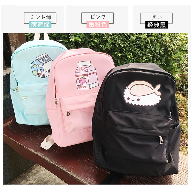 Ulzzang backpack girl's heart backpack Korean version simple high