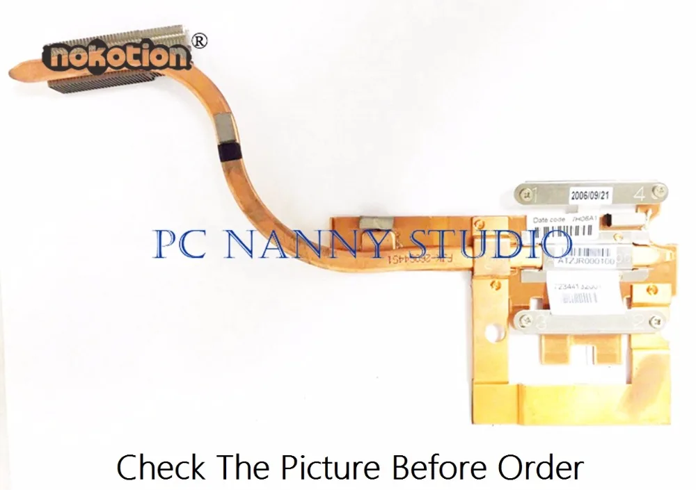 

NOKOTION FOR NX9420 NW9440 413489-001 ATZJR000100 Heatsink Assembly Radiator Cooler WORKING used