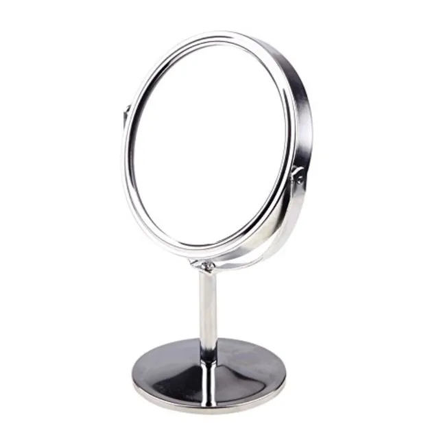 Double Sided Magnifying Makeup Table Mirror Round Rotary Desk Mirror