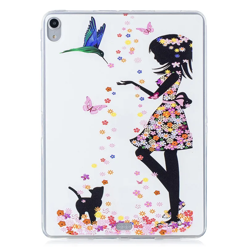 Kawaii чехол накладка с рисунком кота щенка панды для iPad Pro 11 Tablet TPU Мягкий