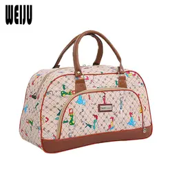 WEIJU размер 46*27 * см 21 см Летний стиль женские дорожные сумки 2017 высокое качество непромокаемая женская сумка Duffle багажная сумка YA0218