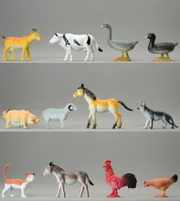 MINI solid eco friendly plastic animal model toy wild animals 12PCS lot 2 6CM