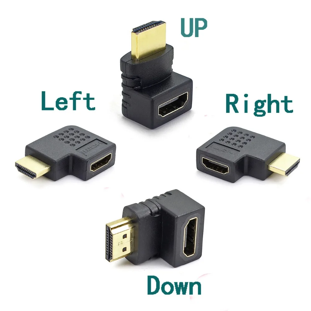 

HDMI Male to HDMI Female Cable Adapter Converter Extender 90 Degrees Angle 270 Degrees Angle for 1080P HDTV HDMI Adapter