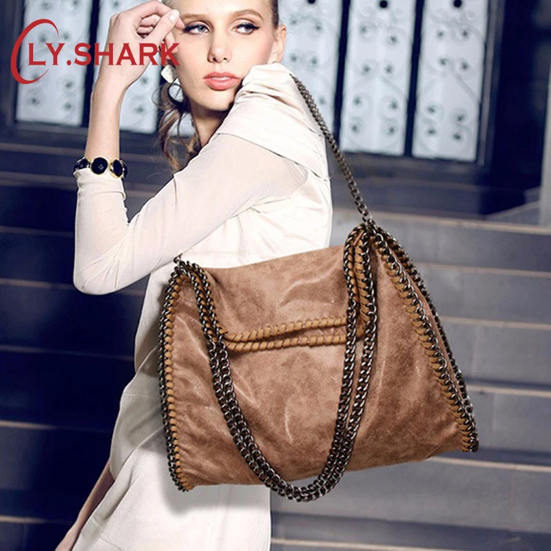 

LY.SHARK Women Handbags Chain Bag Ladies Shoulder Bags Scrub Designer Women Messenger Bag 2019 Luxury Brand Women Bag
