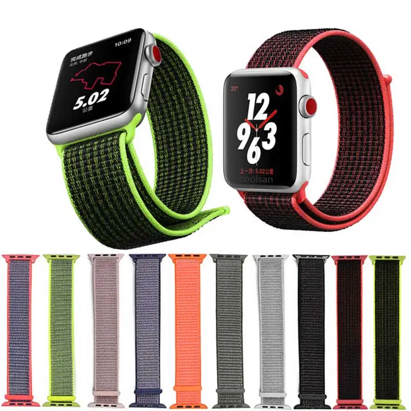 Nylon loop watch strap for Apple watch band 42mm 38mm iwatch 4 3 2 Watchbands Wristband adapter 44mm 40mm weave sport loop strap Nylon loop watch strap for Apple watch band 42mm 38mm iwatch 4 3 2 Watchbands Wristband adapter 44mm 40mm weave sport loop strap