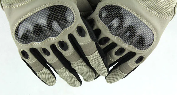 Outdoor Tactical Gloves Full Finger Sports Hiking Riding Cycling Military Men's Gloves Armor Protection Shell Gloves (6)