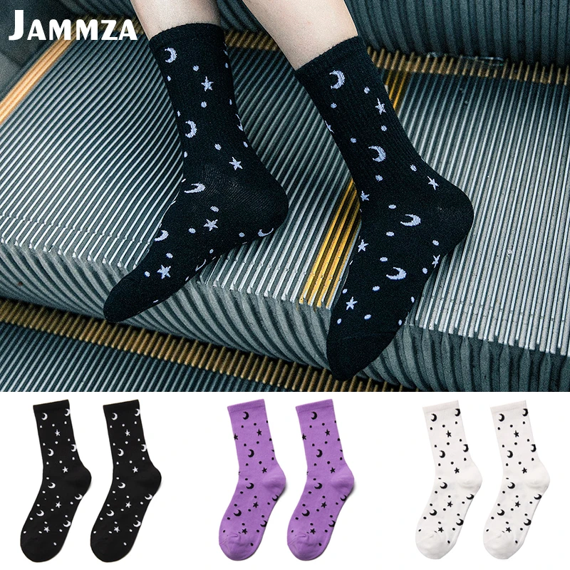 

Women Cotton Casual Socks Fashion Moon Star Pile of Socks Letter Hot New College Style Girl Cool Stripe Wild Simple Short Sox