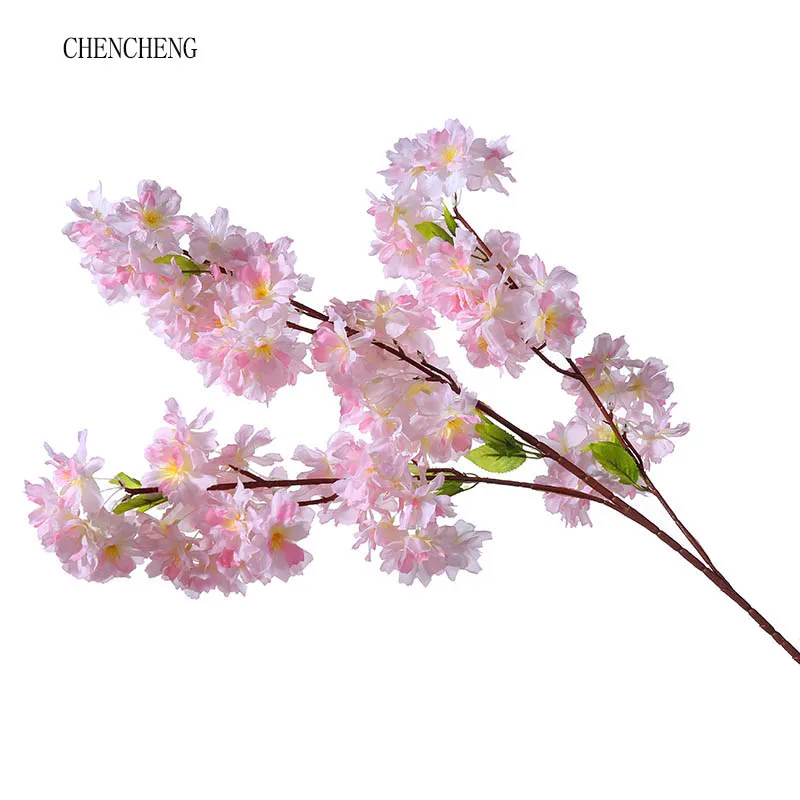 CHENCHENG искусственный цветок из шелка искусственные цветы вишня Весна Слива персик цветок ветка дома свадьба Настенный декор
