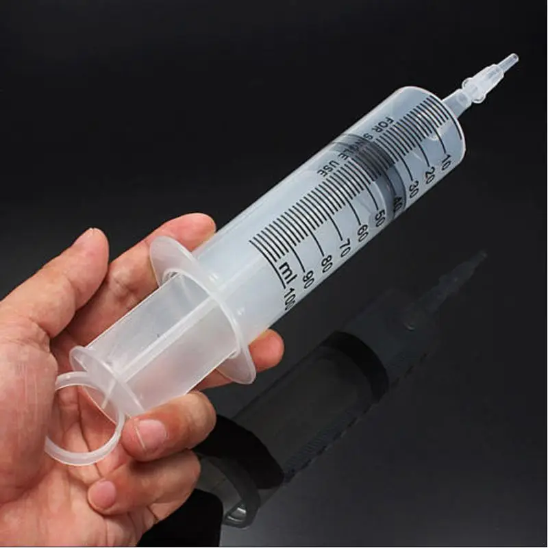 

Useful 100ML Plastic Syringe Injector Measuring Nutrient Sterile Reusable Hydroponics