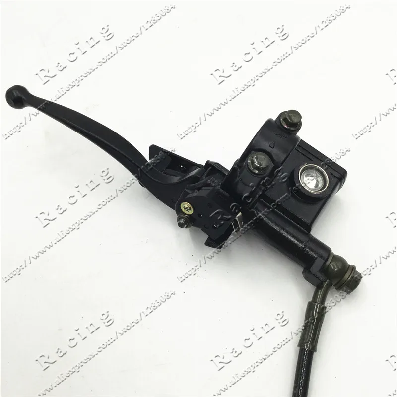 Cena ATV tylny hamulec dźwignia zgromadzenie dla 50 70 90 110 125 150cc Quad cylinder główny zacisk chiński lewy uchwyty do kierownicy uchwyty
