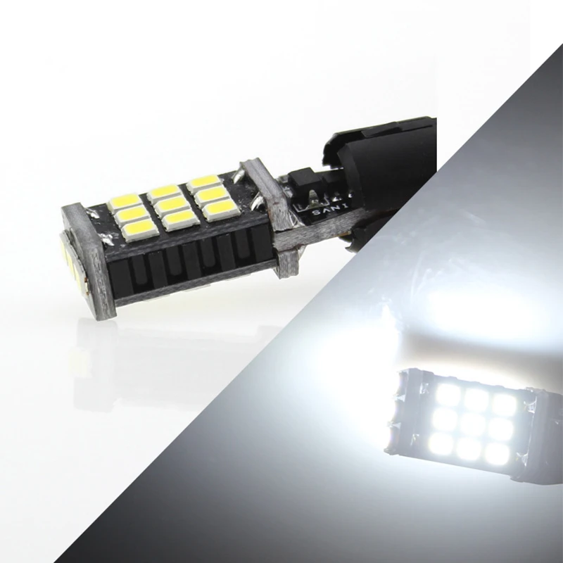 50 шт. T15 W16W 921 912 2835 21SMD светодиодный Canbus Error Free задние фонари лампочки Автомобильные задние габаритные огоньки света постоянный бесполярности