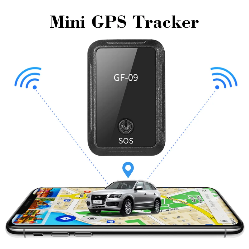 Gps трекер Автомобильный GF-09 мини gps GSM/GPRS Автомобильный локатор устройство записи звука микро трекер для детей