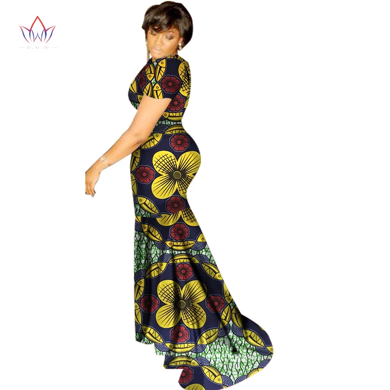 BRW африканские платья женское летнее платье длинное платье сексуальные макси платья Базен Riche африканская одежда с принтом Одежда Дашики WY1388