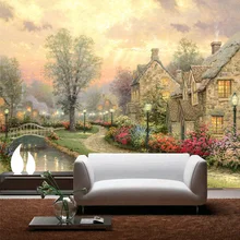 Пользовательские фото обои 3D Европейский ретро красивый Сельский пейзаж как гостиная фон настенная бумага для стен домашний декор