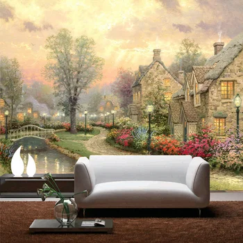 

Custom Photo Wallpaper 3D European Retro Beautiful Rural Scenery As Living Room Background Mural Wall Paper For Walls Home Decor