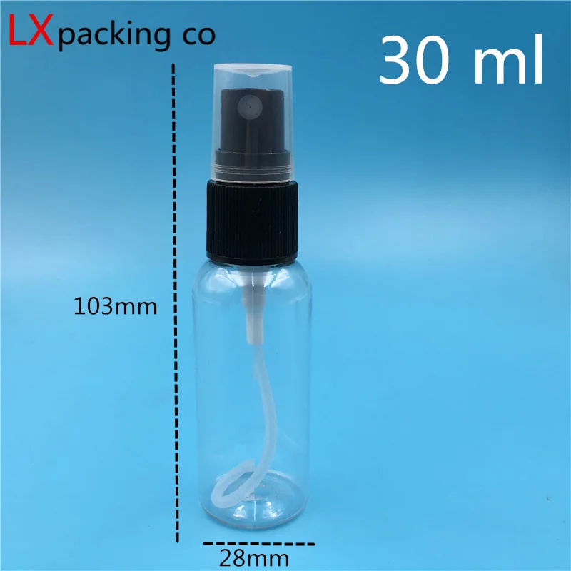 Garrafas de Spray Frete Grátis 30 60 100 ml Limpar Transparente Preto Pulverizador Perfume Parfume Cosméticos Recipientes 50 Pçs 10 17 60 100 ml limpar garrafas de spray
