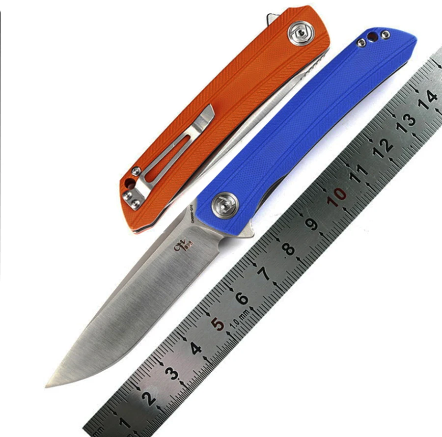 

Brand CH CH3002-G folding knife D2 Blade flip ball bearing system G10 handle outdoor camping hunting pocket knives EDC Tool