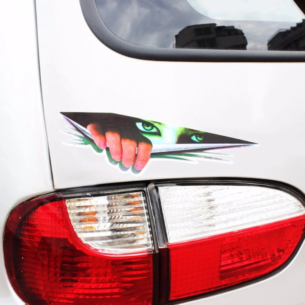 Модная 3D имитация автомобиля Наклейка для автомобиля Мотоцикл интересный глазки декоративные стикер для окна автомобиля Наклейка