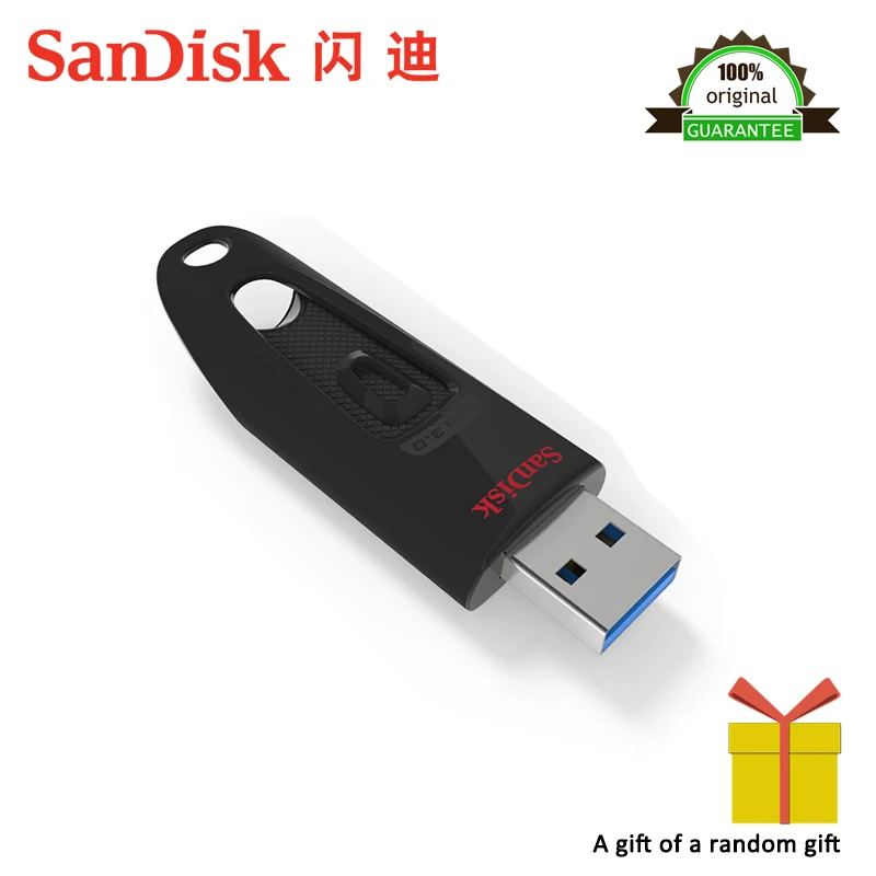 Двойной флеш-накопитель SanDisk CZ48 USB3.0 флеш-накопитель 32 Гб 64 Гб карта памяти 100 МБ/с. читать Скорость флеш-накопителей и Поддержка официальный проверки