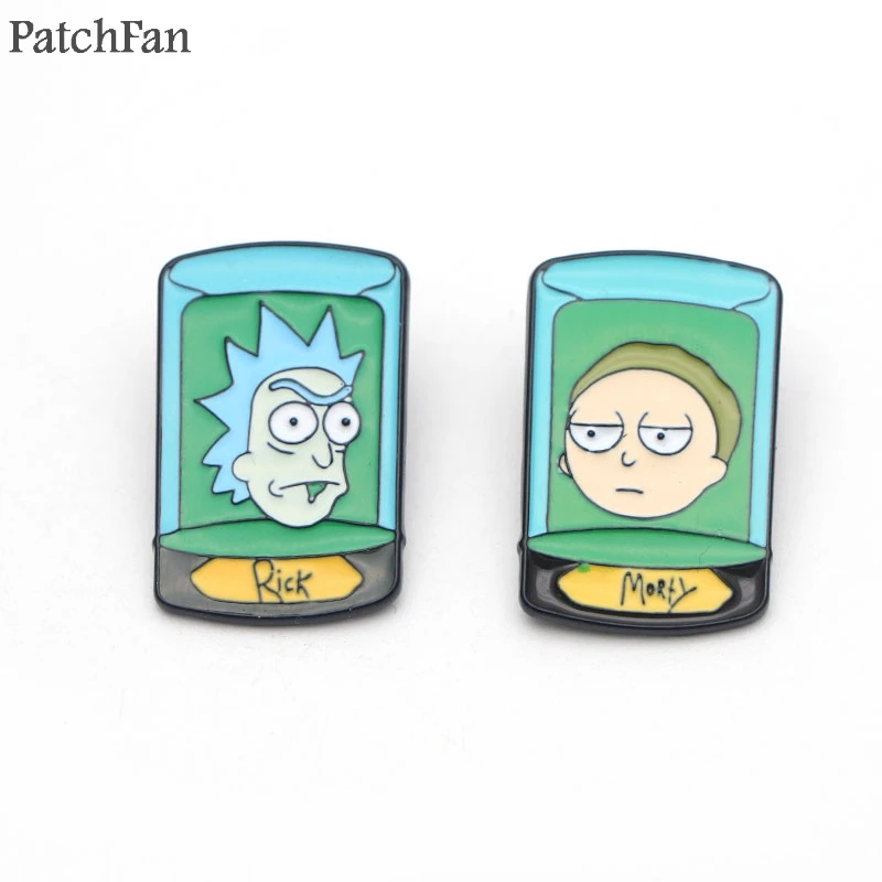 

A0470 Patchfan rick and morty Fashion Hot Funny Charm Cute Cartoon Pins Kids men lady Brooches Clothes Accessory Jewelry Badges