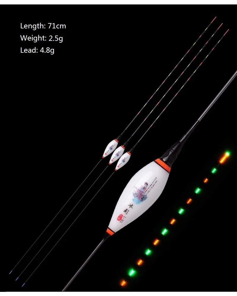 Flutuador de Pesca Barco com Bateria Night Fishing Float Super Longo Jangada Led 70cm 4 jangada flutuador de pesca barco com bateria