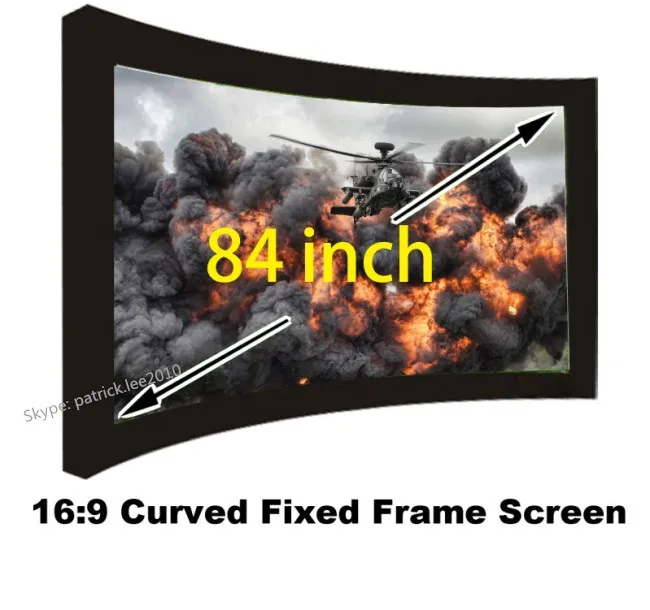 84 inch curved fixed projection screen(1)