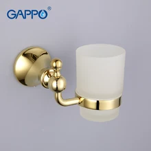 Gappo 1 комплект цинковый сплав подстаканник Стекло чашки настенный Аксессуары для ванной комнаты один Зубная щётка чашка зуб holderG1406