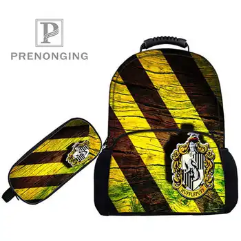

Custom 17inch Hufflepuff-Backpacks Pen Bags 3D Printing School Women Men Travel Bags Boys Girls Book Computers Bag#1031-01-27