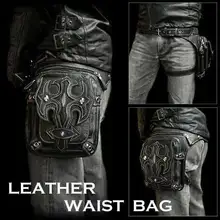 Steam punk allgemeinen handytasche mini bein reisetasche männer frauen handtasche Retro Gothic leder gürteltasche packs