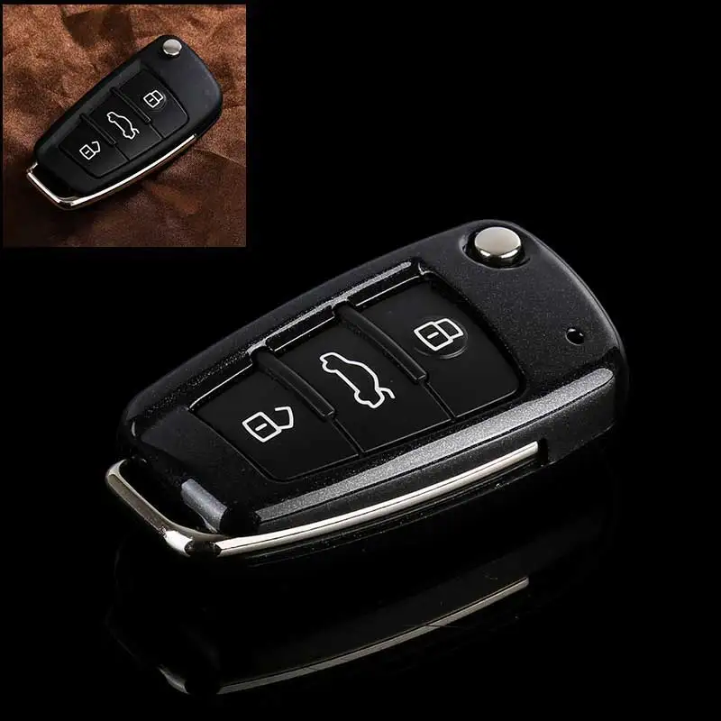

ABS Material Car Smart Folding Key Cover For Audi A3 8P 8V A4 B7 B8 A6 C6 A8 Tt Q7 Q3 Q5 S6 S3 S4 Key Case For Audi