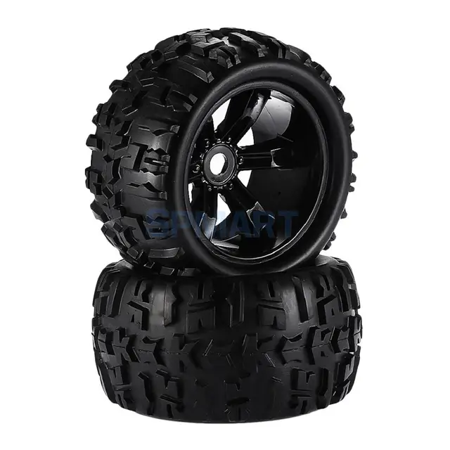 Special Offers 2 Pieces 1/8 Climbing RC Car Monster Trucks Tires Wheels Rim for HSP HPI E-MAXX Savage LRP Spare Parts