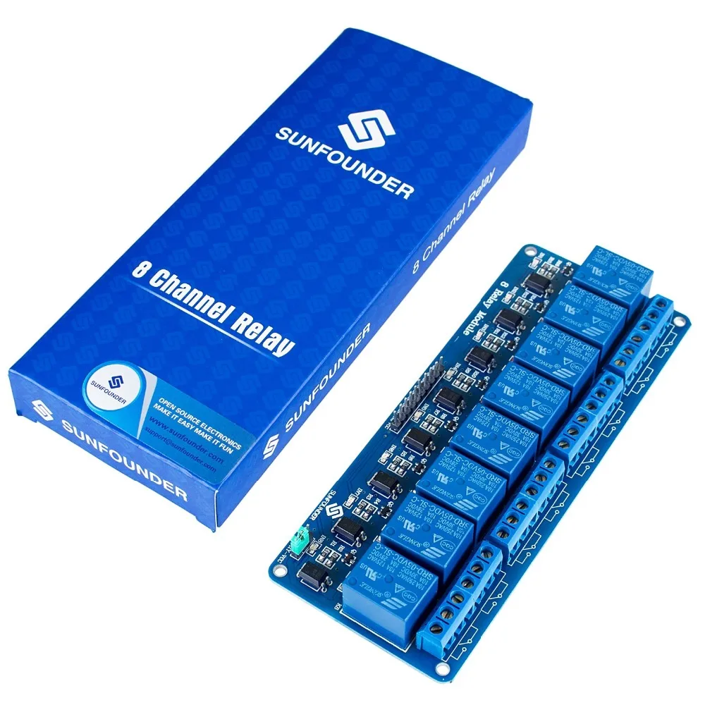 SunFounder 4-Канальный Релейный Щит 5 В для Arduino UNO R3 MEGA 2560 1280 DSP ARM PIC AVR STM32 Raspberry Pi |