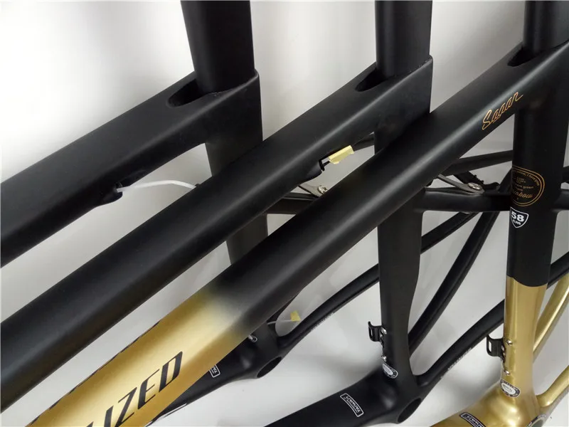 

Hot sale SL6 700C Di2 brake road frame Gold and black Sagan UD matte+glossy carbon road frame BB30/BSA bottom bracket XDB ship