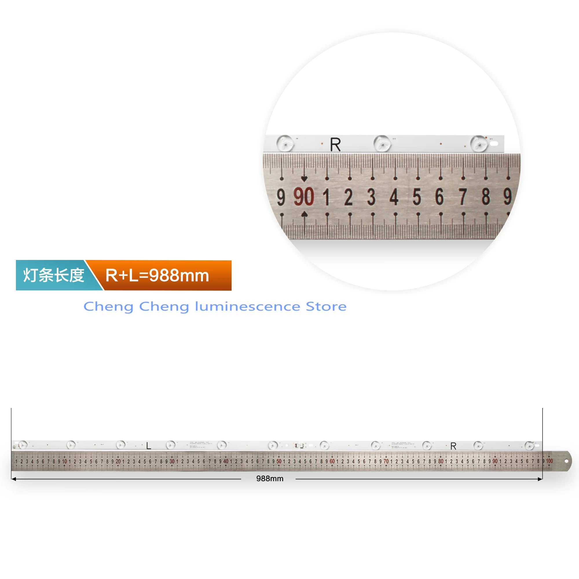 10 шт./лот 988 мм 11LED Подсветка лампы Газа для Changhong 50N1 50A1 50S1 50D3700I LED50D2000I CHGD50LB31/32