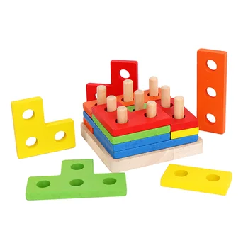 

1 Set Geometric Board Puzzle Matching Stack Toy for Children Kids
