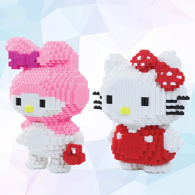 

Cute Cartoon Model Cat Plastic Kid Toy Educational Building Block Set