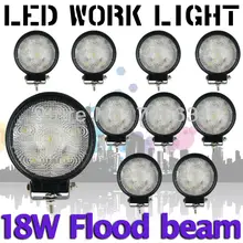 Tkeapl THTMH 10 шт. 12 В 24 в 6000 К 18 Вт светодиодный рабочий светильник прожектор балка трейлер внедорожная Лодка 4WD 4X4