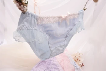 

Princess sweet lolita underwear Japanese Sweet pink cotton white and delicate lace girls low-waist underwear BDJ047