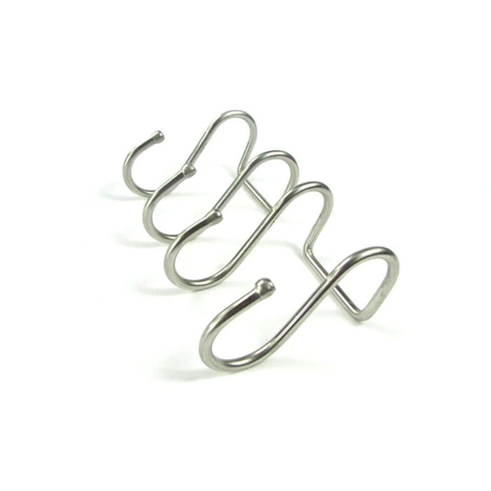 Double S Shape Hooks Stainless Steel Hanging Hooks Kitchen Bathroom